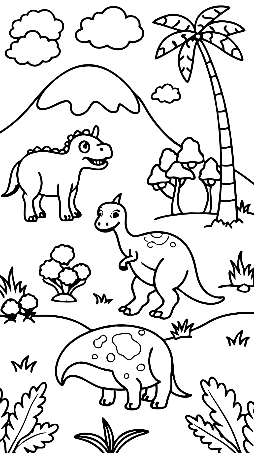 Páginas para colorear de dinosaurios imprimibles